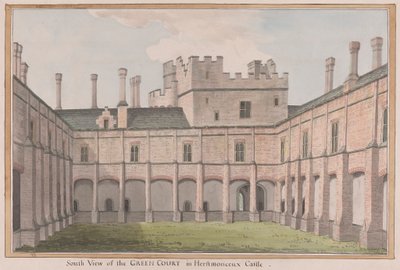 Herstmonceux Kalesi, Doğu Sussex: Yeşil Mahkemenin Güney Görünümü by James Lambert  of Lewes
