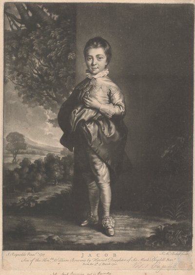 Saygıdeğer William Bouverie'nin Oğlu Jacob by James McArdell