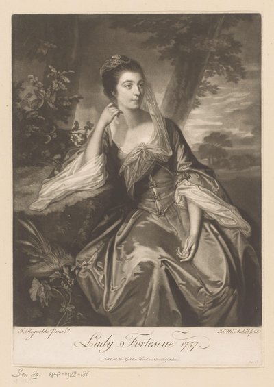 Portret van Anne Fortescue Lady Fortescue (nesne üzerindeki başlık) by James McArdell