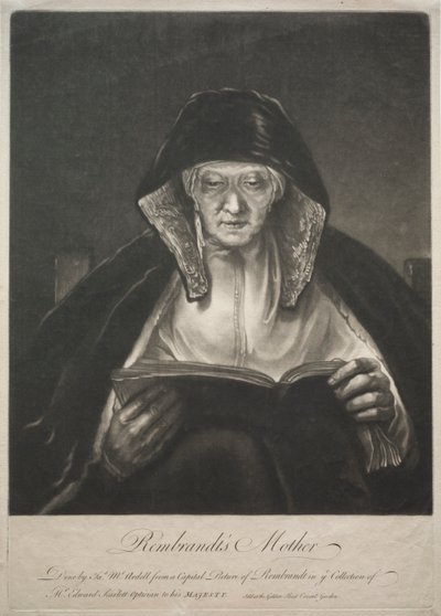 Rembrandt'ın Annesi by James McArdell