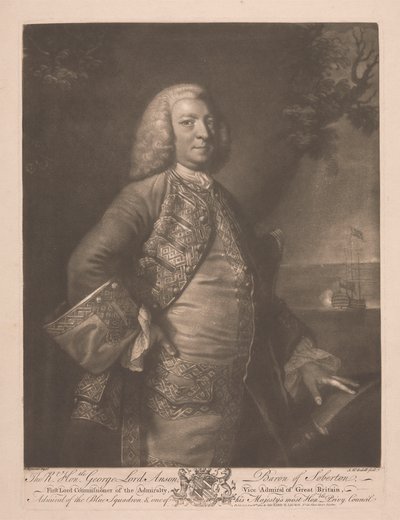 Çok Saygıdeğer George Lord Anson by James McArdell