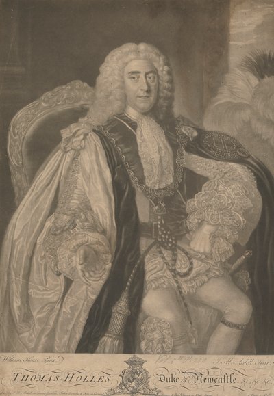 Thomas Pelham-Holles, Tyne'daki 1. Newcastle Dükü ve Lyme yönetimindeki 1. Newcastle Dükü by James McArdell
