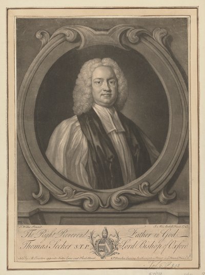 Thomas Secker, Oxford Başpiskoposu by James McArdell