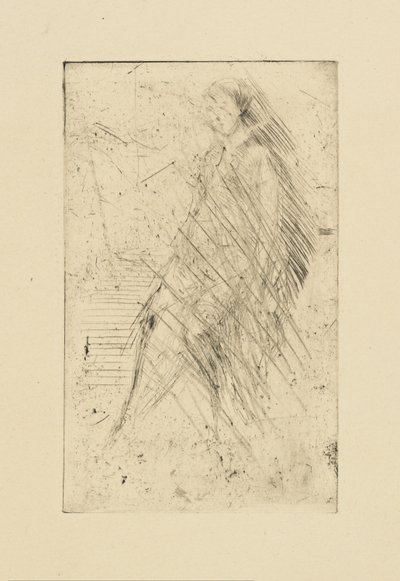 [76] Whistler tarafından iptal edilen plaklardan izlenimler - Dinlenme by James Abbott McNeill Whistler