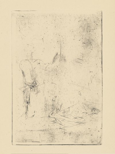 [76] Whistler tarafından iptal edilen plakalardan izlenimler - [Oturan Figür]. by James Abbott McNeill Whistler