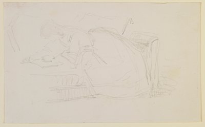 Kanepede uzanmış, kitap okuyan bir kız by James Abbott McNeill Whistler