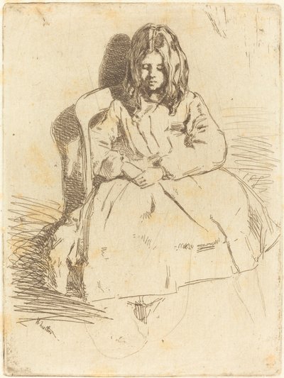 annie oturmuş by James Abbott McNeill Whistler
