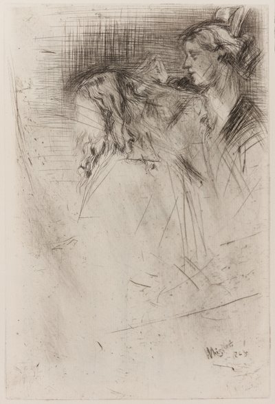 Saçı Fırçalamak by James Abbott McNeill Whistler