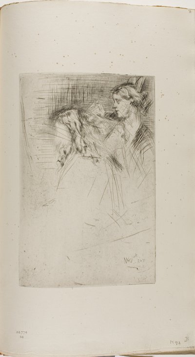 Saçı Fırçalamak by James Abbott McNeill Whistler