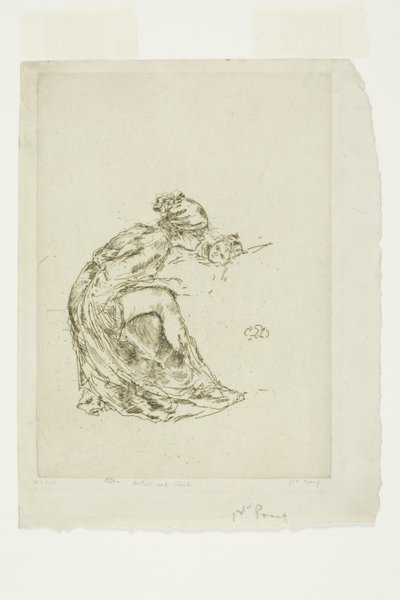 Cameo, No. 1 (Anne ve Çocuk) by James Abbott McNeill Whistler
