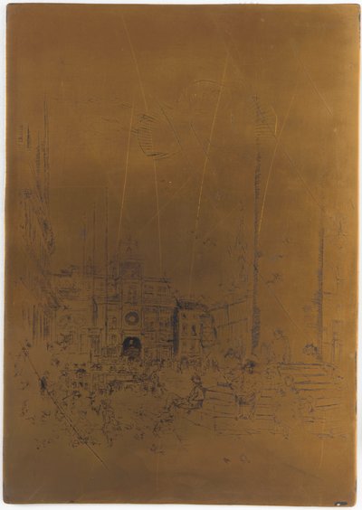 <em>Piazzetta</em> için Baskı Plakası İptal Edildi by James Abbott McNeill Whistler