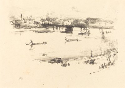 Charing Çapraz Demiryolu Köprüsü by James Abbott McNeill Whistler