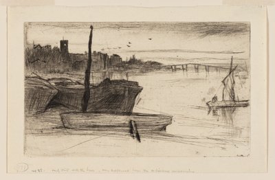 Chelsea Köprüsü ve Kilisesi by James Abbott McNeill Whistler