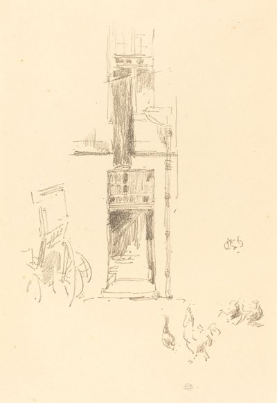 Horozlar ve Tavuklar, Hôtel Colbert by James Abbott McNeill Whistler