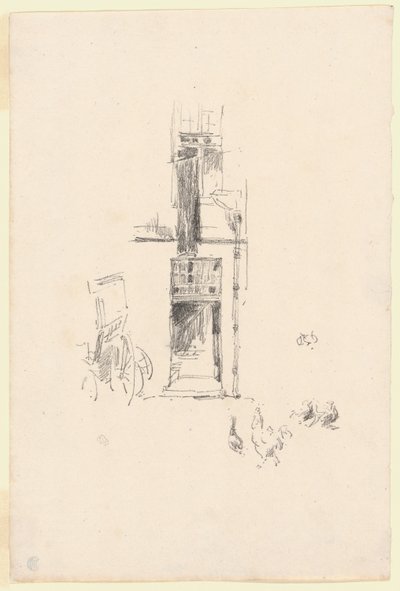 Horozlar ve Tavuklar, Hôtel Colbert by James Abbott McNeill Whistler