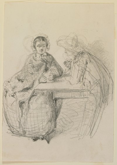 Bir masada oturan Çift by James Abbott McNeill Whistler