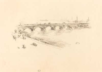 Akşam, Little Waterloo Köprüsü by James Abbott McNeill Whistler