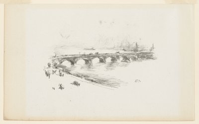 Akşam, Little Waterloo Köprüsü by James Abbott McNeill Whistler
