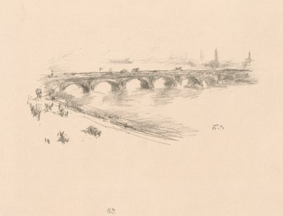 Akşam, Little Waterloo Köprüsü by James Abbott McNeill Whistler