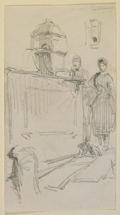 Bir çeşmenin yanında rakamlar by James Abbott McNeill Whistler