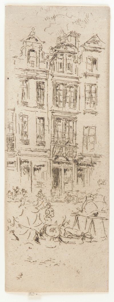 Çiçek Pazarı, Brüksel by James Abbott McNeill Whistler