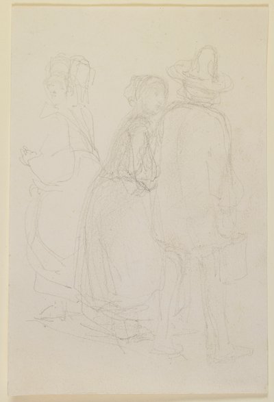 Üç ayakta figür grubu by James Abbott McNeill Whistler