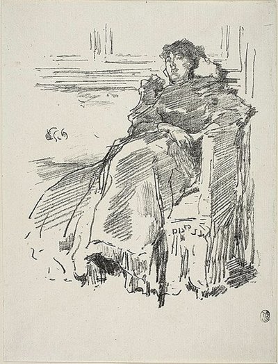 kırmızı elbise by James Abbott McNeill Whistler