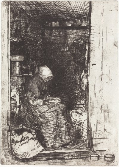 Paçavralı Yaşlı Kadın by James Abbott McNeill Whistler