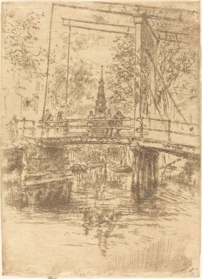 Küçük Asma Köprü, Amsterdam by James Abbott McNeill Whistler