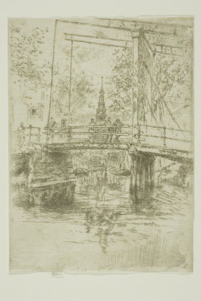 Küçük Asma Köprü, Amsterdam by James Abbott McNeill Whistler
