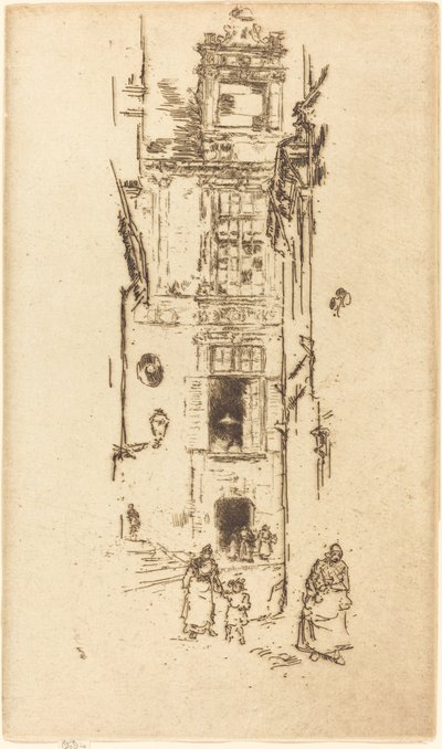Belediye Binası, Loches by James Abbott McNeill Whistler