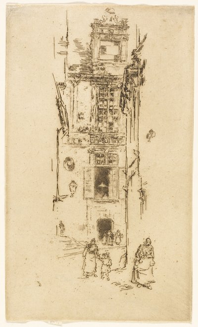 Belediye Binası, Loches by James Abbott McNeill Whistler