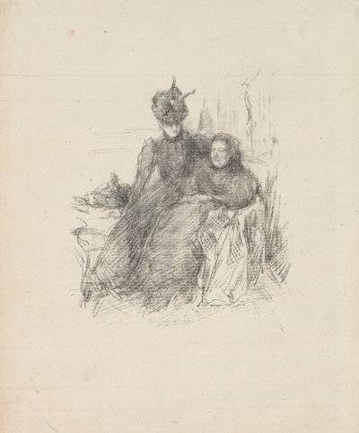 Anne ve kızı by James Abbott McNeill Whistler