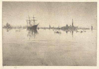 Nocturne, İlk Venedik Setinden (Venedik, On İki Gravür Serisi) by James Abbott McNeill Whistler