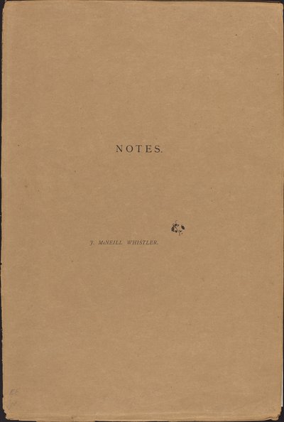 notlar by James Abbott McNeill Whistler