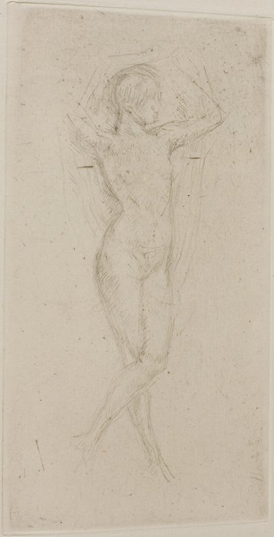 Çıplak Kız Kollarını Kaldırdı by James Abbott McNeill Whistler