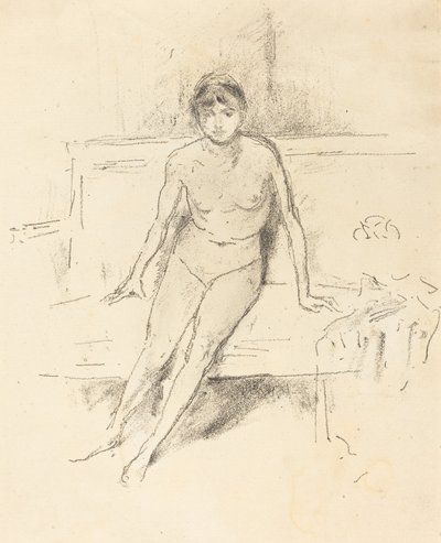 Bir İmparatorluk Kanepesinde Çıplak Model by James Abbott McNeill Whistler