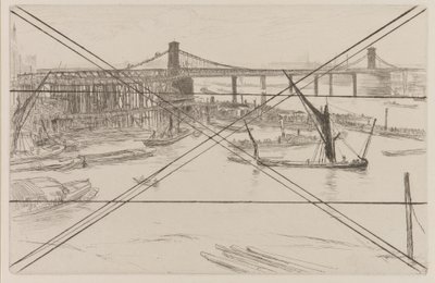 Eski Hungerford Köprüsü by James Abbott McNeill Whistler
