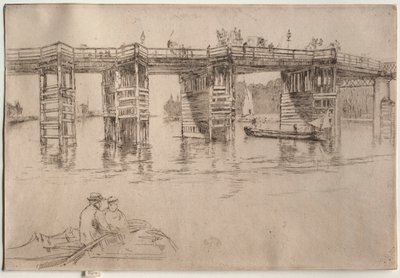 Eski Putney Köprüsü by James McNeill Whistler