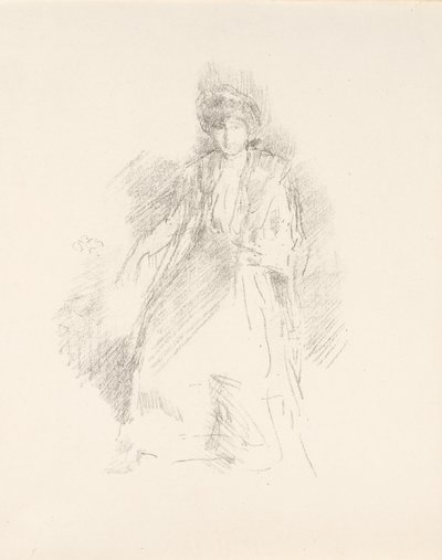 Şapka Takan Genç Bir Kadının Portresi [Miss Seaton] by James Abbott McNeill Whistler
