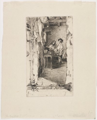 Bez Toplayıcılar, Mouffetard Bölgesi, Paris by James Abbott McNeill Whistler