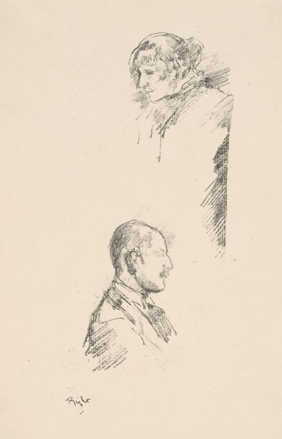 Bayan Philip ve Bay A. Studd'ın Eskizleri by James Abbott McNeill Whistler