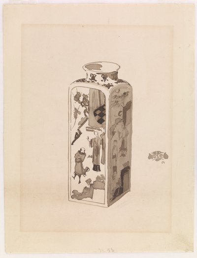 Genişleyen boyunlu kare kutu by James Abbott McNeill Whistler