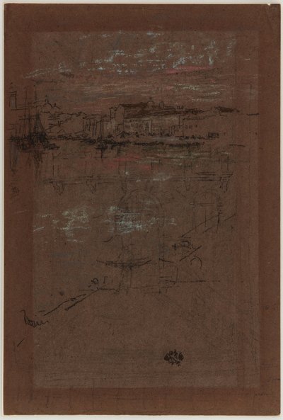 Günbatımı, Kırmızı ve Kahverengi by James Abbott McNeill Whistler