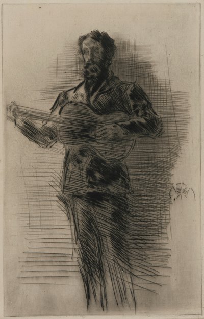 Gitarcı (M.W. Ridley) by James Abbott McNeill Whistler