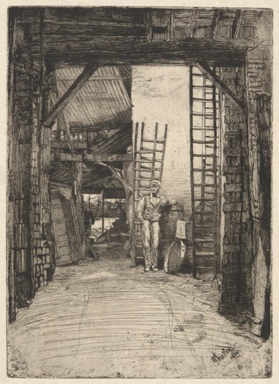 Kireç Yakıcı, Thames Setinden (Thames ve Diğer Konulardaki Sahnelerin On Altı Gravür Serisi) by James Abbott McNeill Whistler