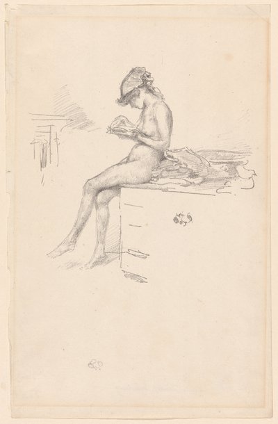Küçük Çıplak Model, Okuma by James Abbott McNeill Whistler