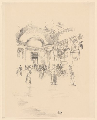 Uzun Galeri, Louvre by James Abbott McNeill Whistler