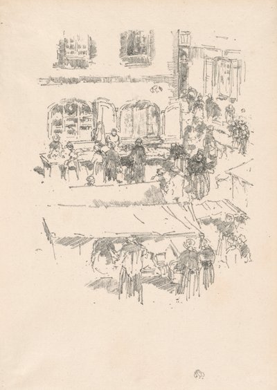 Pazar yeri, Vitre by James Abbott McNeill Whistler