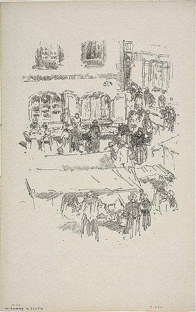 Pazar yeri, Vitre by James Abbott McNeill Whistler